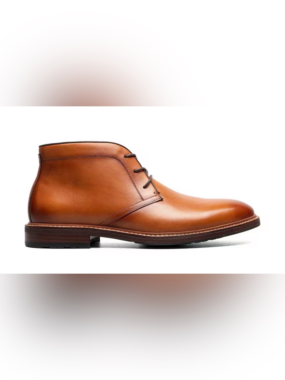 FLORSHEIM ANTHEM PLAIN TOE CHUKKA BOOTS SADDLE TAN LEATHER 12 MEDIUM - Picture 2 of 14
